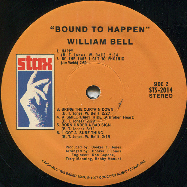 William Bell : Bound To Happen (LP, Album, RE)