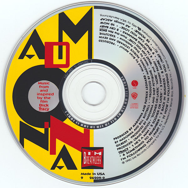 Madonna : I'm Breathless (Music From And Inspired By The Film Dick Tracy) (CD, Album)