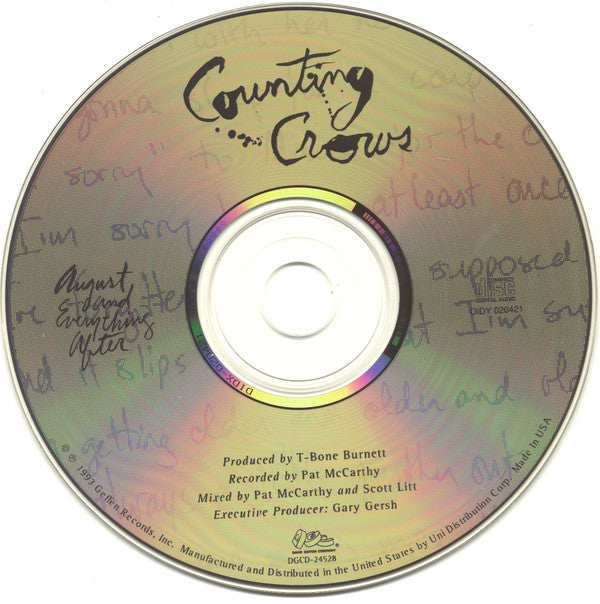 Counting Crows : August And Everything After (CD, Album, Club, Col)