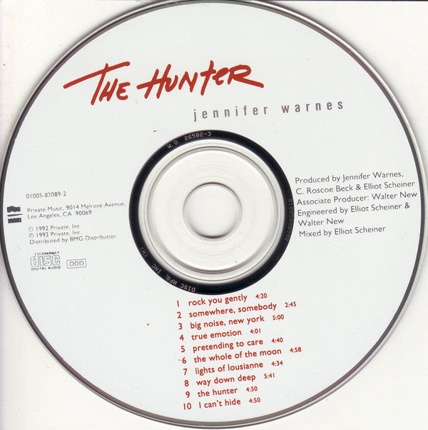 Jennifer Warnes : The Hunter (CD, Album)