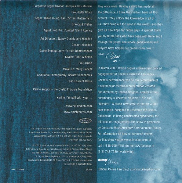 Celine Dion* : A New Day Has Come (CD, Album, Pit)