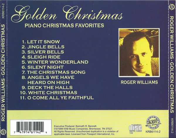 Roger Williams (2) : Golden Christmas (Piano Christmas Favorites) (CD, Comp, RE)