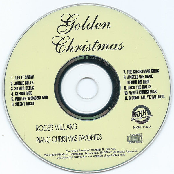 Roger Williams (2) : Golden Christmas (Piano Christmas Favorites) (CD, Comp, RE)