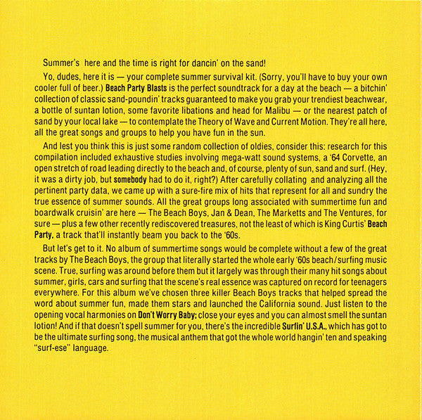 Various : Beach Party Blasts (CD, Comp)