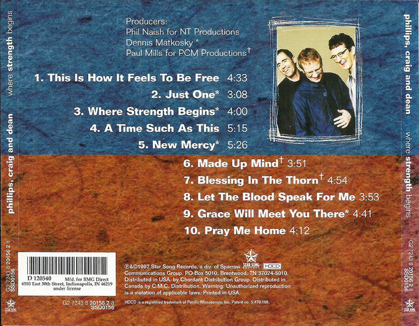 Phillips, Craig & Dean : Where Strength Begins (CD, Album, Club)