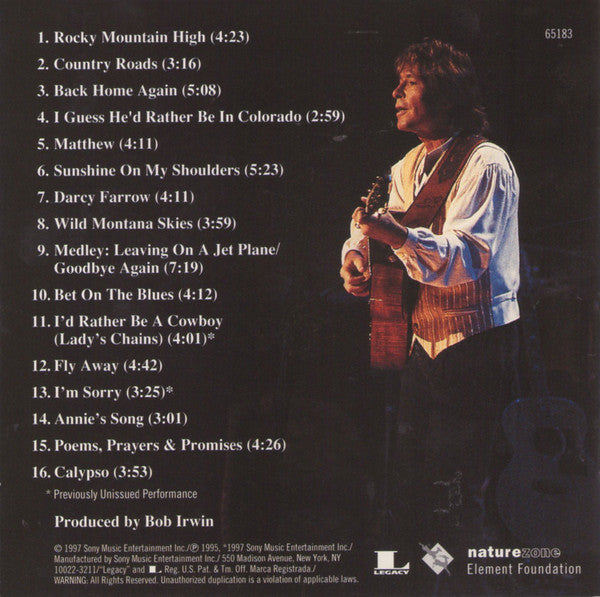 John Denver : The Best Of John Denver Live (CD, Album, Enh)