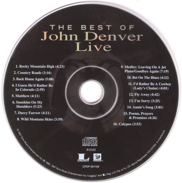 John Denver : The Best Of John Denver Live (CD, Album, Enh)