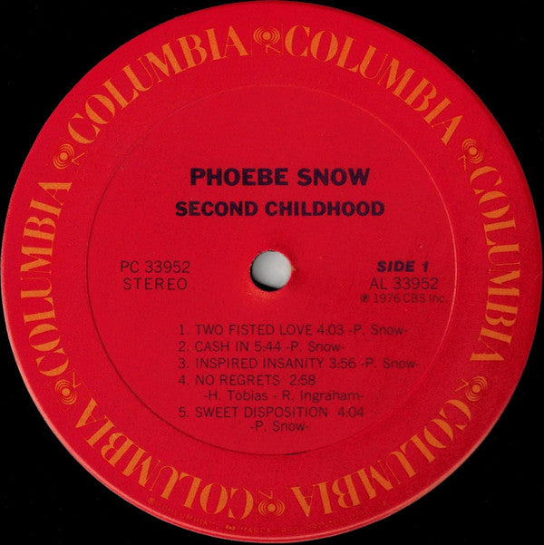 Phoebe Snow : Second Childhood (LP, Album, RE, Car)