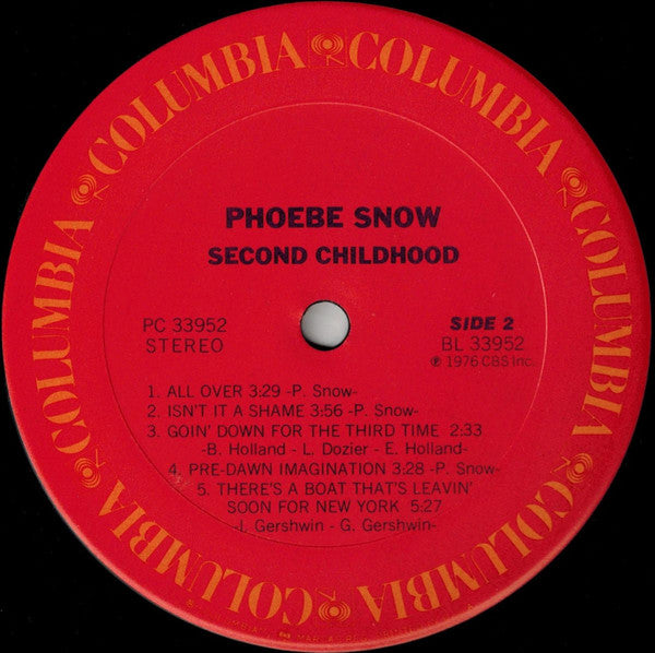 Phoebe Snow : Second Childhood (LP, Album, RE, Car)