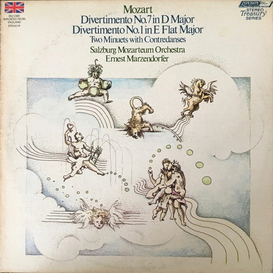 Mozart*, Salzburg Mozarteum Orchestra*, Ernst Marzendorfer* : Divertimento No. 7 In D Major / Divertimento No. 1 In E Flat Major / Two Minuets With Contredanses (LP, Album, RE)