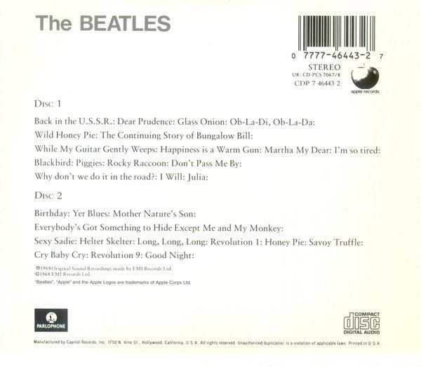 The Beatles : The Beatles (2xCD, Album, RE)