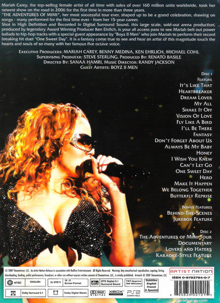 Mariah Carey : The Adventures Of Mimi (2xDVD-V, NTSC, DTS)