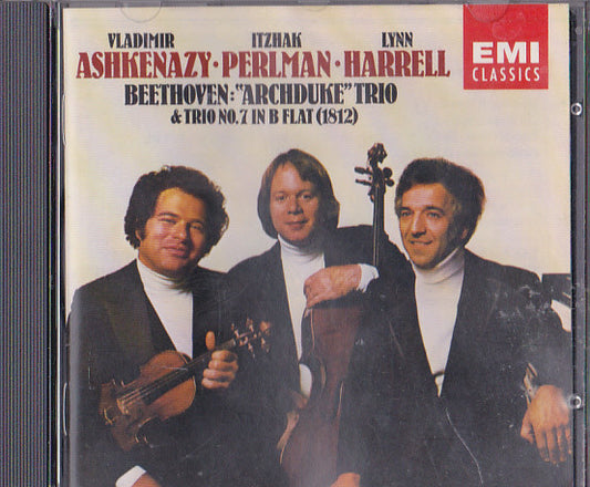 Beethoven* - Ashkenazy* · Perlman* · Harrell* : "Archduke" Trio & Trio No. 7 In B Flat (1812) (CD, Album, RE, RP)