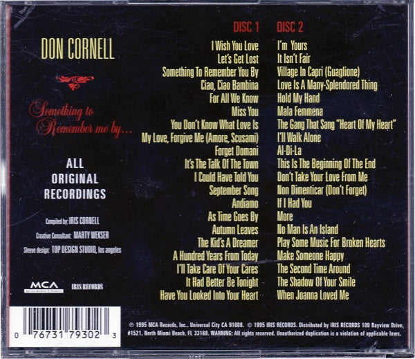 Don Cornell : Something To Remember Me By... (2xCD, Comp)