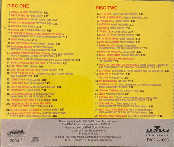 Various : Back To The 50's (2xCD, Comp)