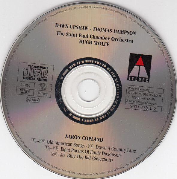 Aaron Copland - Thomas Hampson, Dawn Upshaw, The Saint Paul Chamber Orchestra, Hugh Wolff : Long Time Ago (CD)