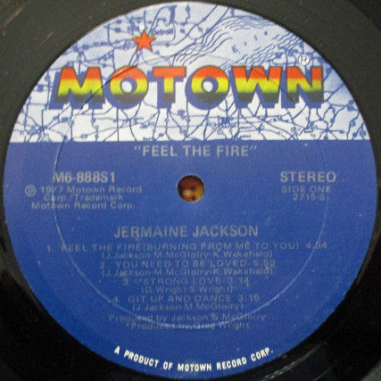 Jermaine Jackson : Feel The Fire (LP, Album, Mon)