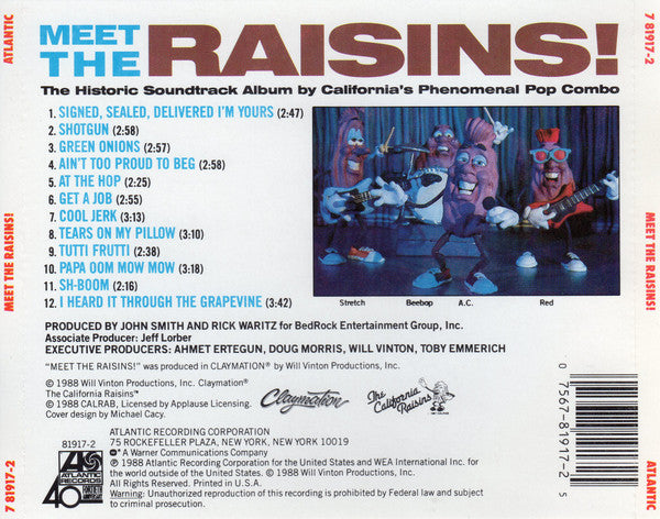The California Raisins : Meet The Raisins! (The Historic Soundtrack Album By California's Phenomenal Pop Combo) (CD, Album)