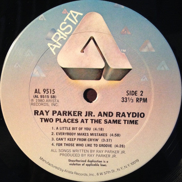 Ray Parker Jr. And Raydio : Two Places At The Same Time (LP, Album, San)