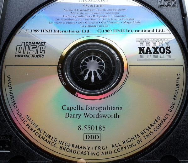 Mozart*, Capella Istropolitana, Barry Wordsworth : Overtures (CD, RP)