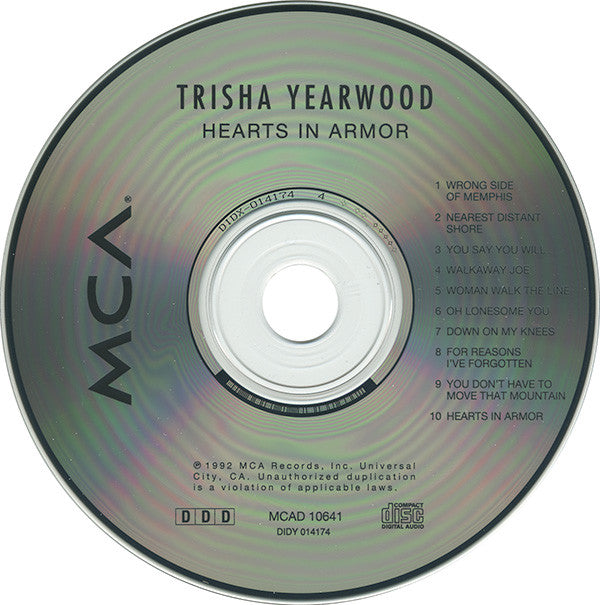 Trisha Yearwood : Hearts In Armor (CD, Album, Club)