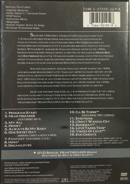 Mariah Carey : #1's (DVD-V, Comp, Multichannel, NTSC)