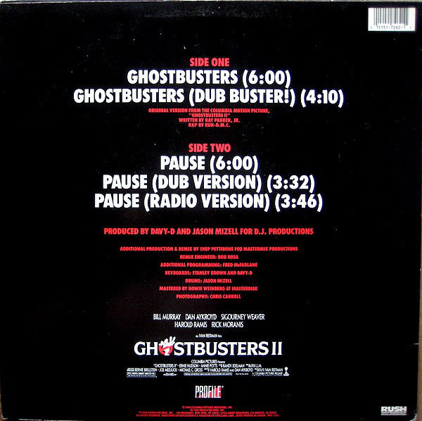 Run DMC* : Ghostbusters (12", Single)