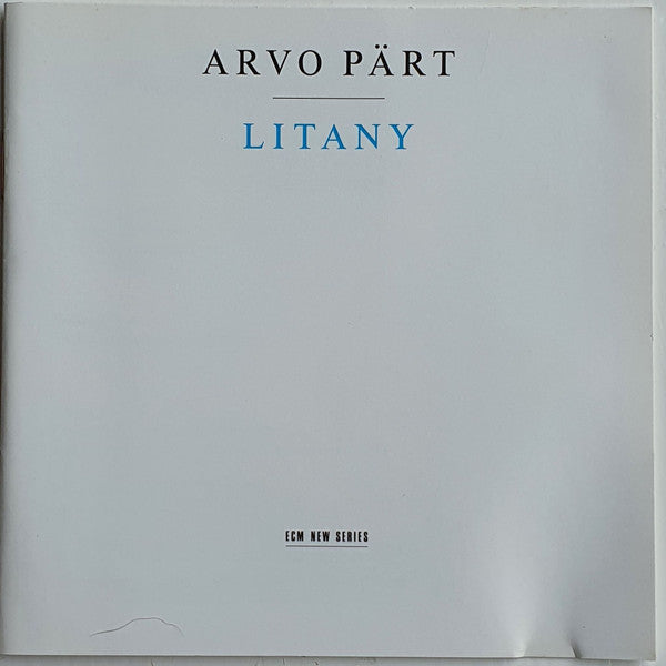 Arvo Pärt : Litany (CD, Album, Club)