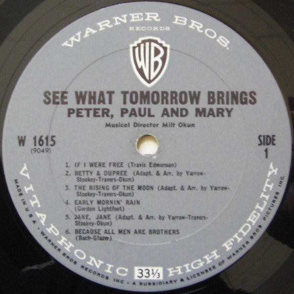 Peter, Paul And Mary* : See What Tomorrow Brings (LP, Mono, Pit)