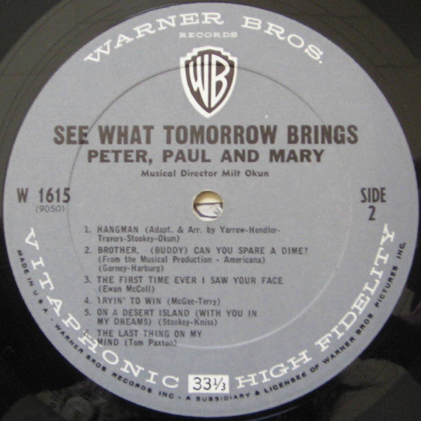 Peter, Paul And Mary* : See What Tomorrow Brings (LP, Mono, Pit)