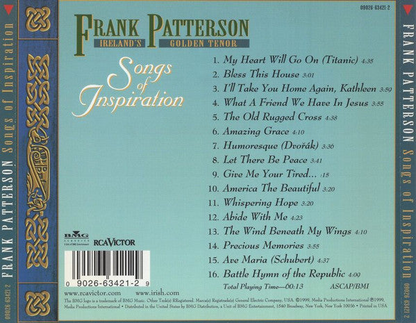 Frank Patterson : Songs Of Inspiration (CD, Album)