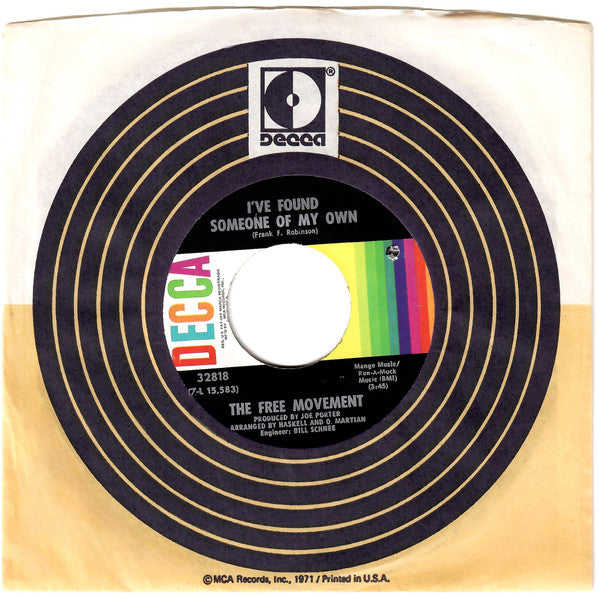 The Free Movement* : I've Found Someone Of My Own (7", RP, Glo)
