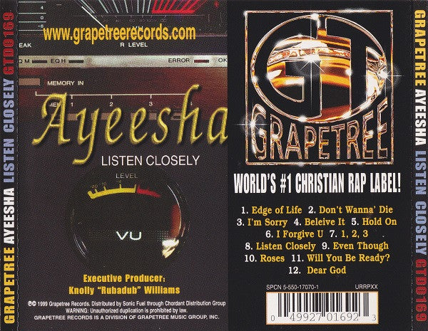 Ayeesha (3) : Listen Closely (CD, Album)