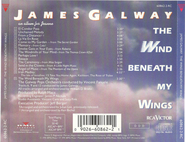 James Galway : The Wind Beneath My Wings (CD, Album)