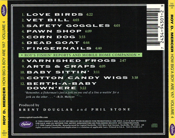 Roy D. Mercer : How Big'A Boy Are Ya? Volume 4 (CD, Album)