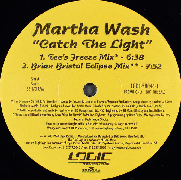 Martha Wash : Catch The Light (12", Promo)