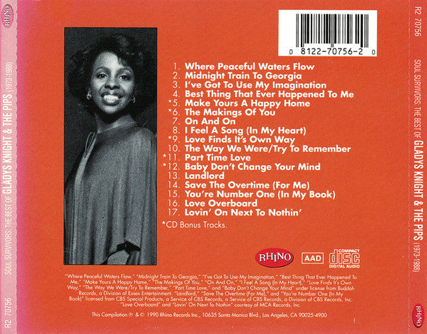 Gladys Knight And The Pips : Soul Survivors The Best Of Gladys Knight And The Pips (CD, Comp, RE)