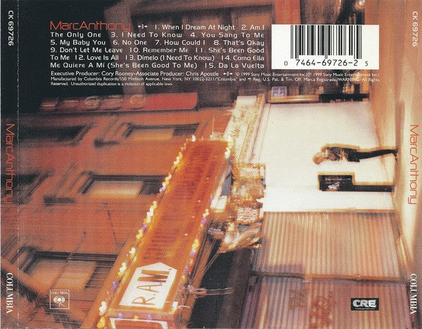 Marc Anthony : Marc Anthony (CD, Album)