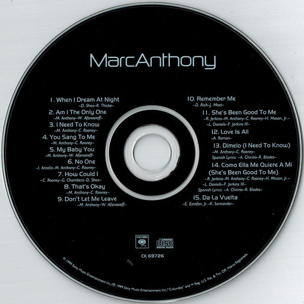 Marc Anthony : Marc Anthony (CD, Album)