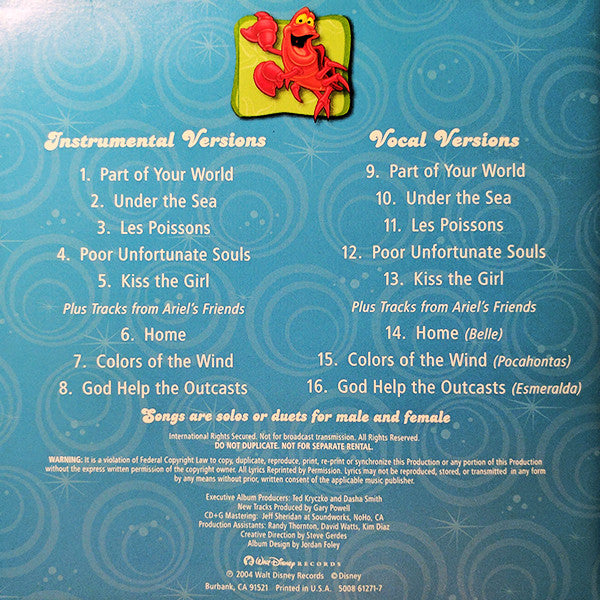 Various : The Little Mermaid (CD+G)