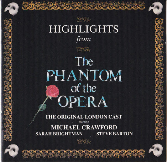 Andrew Lloyd Webber, Michael Crawford, Sarah Brightman, Steve Barton : Highlights From The Phantom Of The Opera (The Original Cast Recording) (CD, Album)