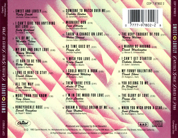 Various : Sweet And Lovely: Capitol's Great Ladies Of Song (CD, Comp)