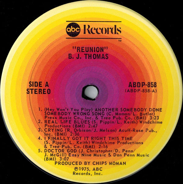 B. J. Thomas* : Reunion (LP, Album, Ter)