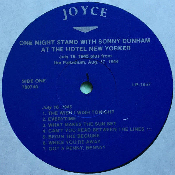Sonny Dunham : One Night Stand with Sonny Dunham At The Hotel New Yorker (LP)