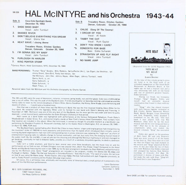 Hal McIntyre And His Orchestra : Hal McIntyre And His Orchestra 1945 (LP, Album)