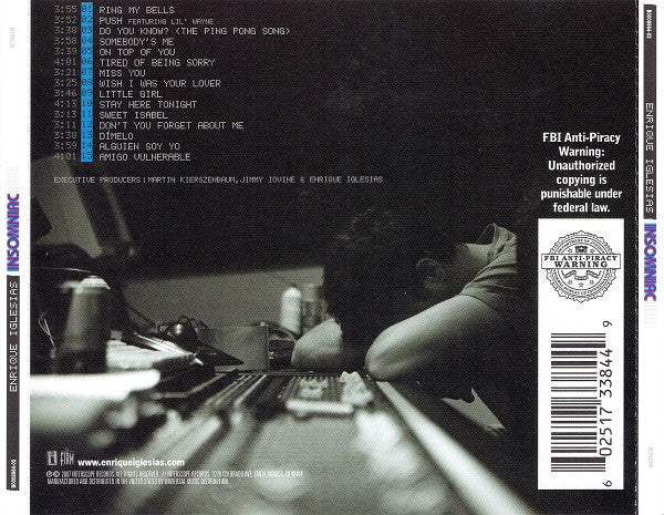 Enrique Iglesias : Insomniac (CD, Album)