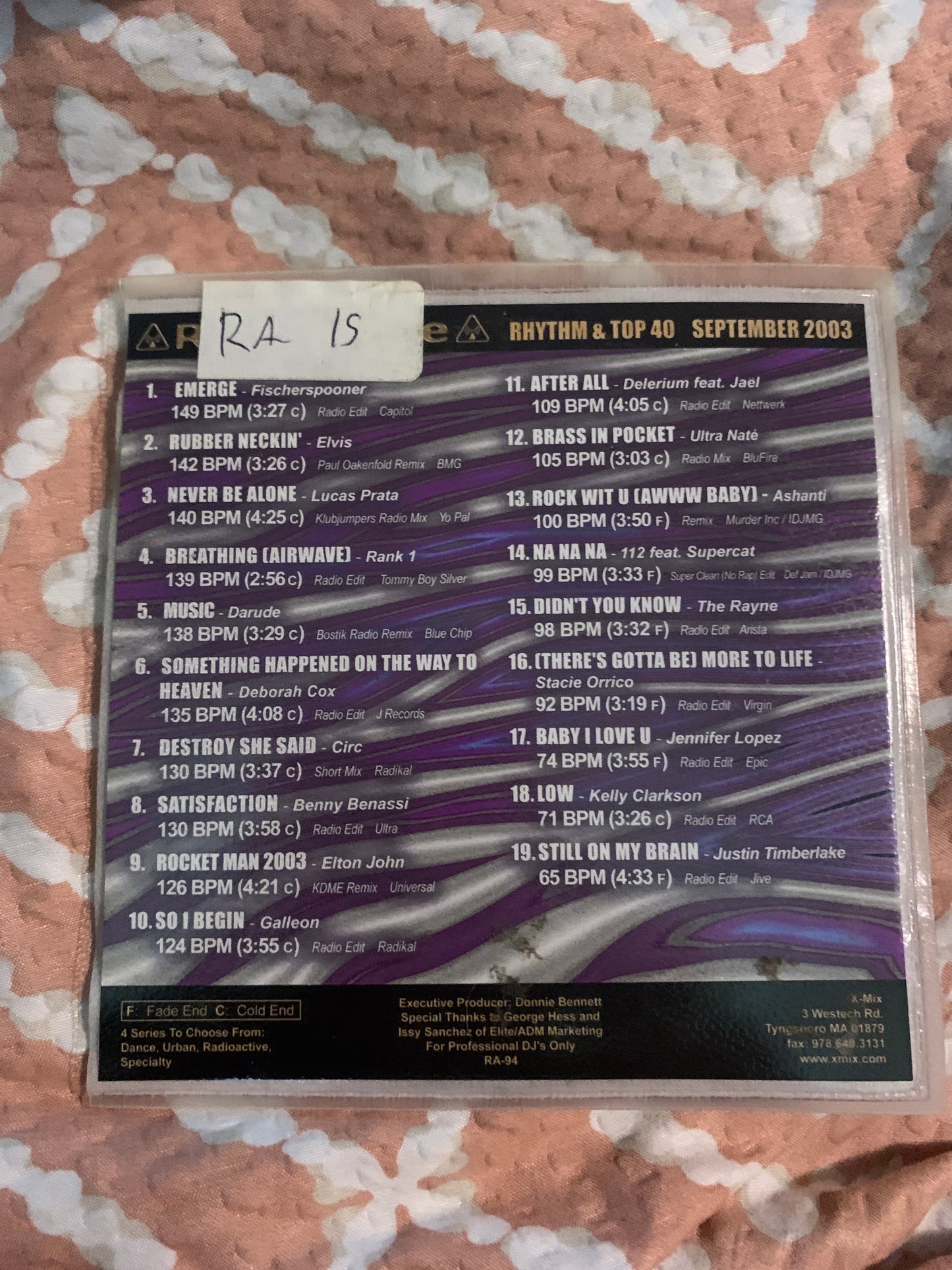 Various - Radioactive Rhythm & Top 40 September 2003 (CD, Comp, Promo)