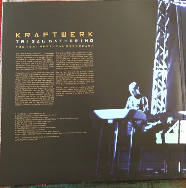 Kraftwerk – Tribal Gathering (The 1997 Festival Broadcast) (2xVinyl, Unofficial, Clear)