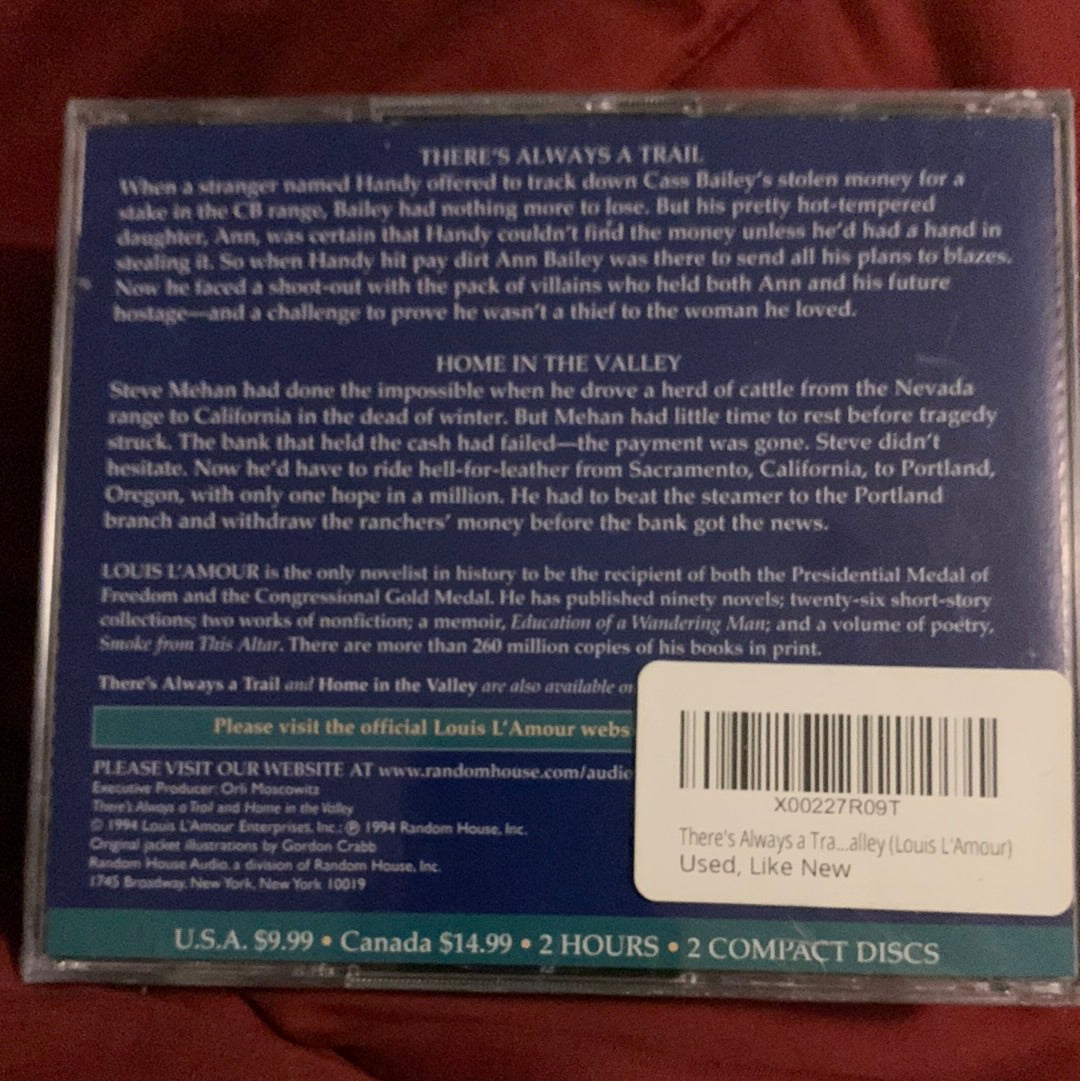 Louis L’amour - Home In The Valley / There’s Always A Trail (Audiobook) [2xCD] {New}