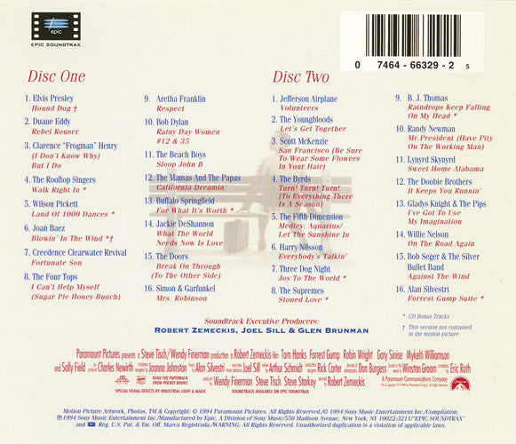Various - Forrest Gump (The Soundtrack) (2xCD) - Discogs image 2